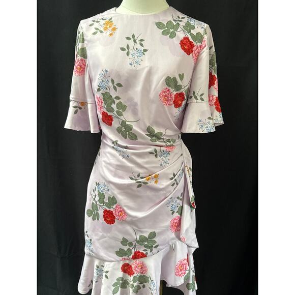Keepsake Dresses & Skirts - Women’s Keepsake Lavender Floral High Collared Dress Sz S